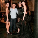 George Wu designs at the Chambord Shine Awards Full length shot of three models in George Wu designs and the designer standing with them.