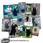 A collage of all the outfit photos from Fa(t)shion February. Down the bottom is the definatalie.com logo and 'Fa(t)shion February 2011'.