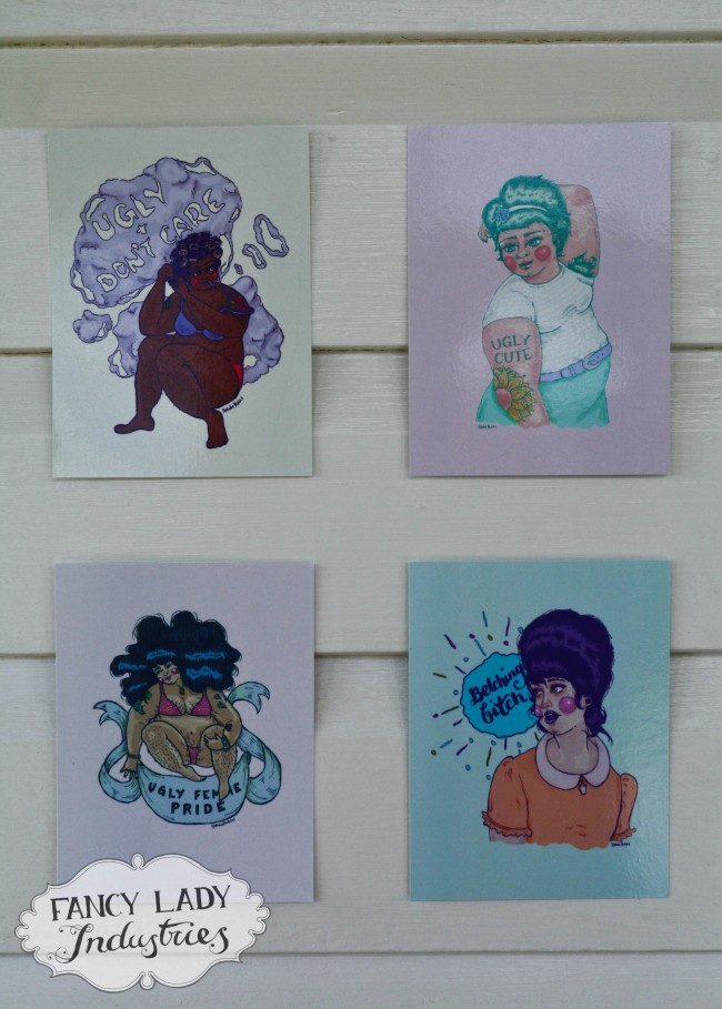 Ugly femme pride postcards