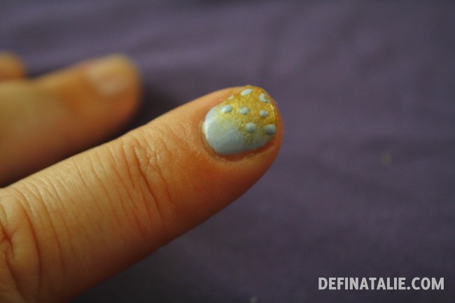 A leopard's lilac spots.