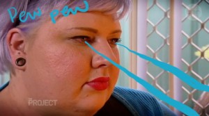 Screen cap of me concentrating really hard on sending out laser beams.