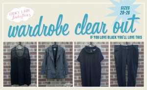 Garments from my wardrobe.
 "Wardrobe clear out - sizes 20-26 - if you love black you'll love this!"