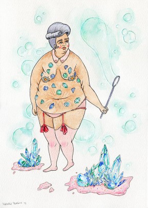 New drawings about gems and myself.