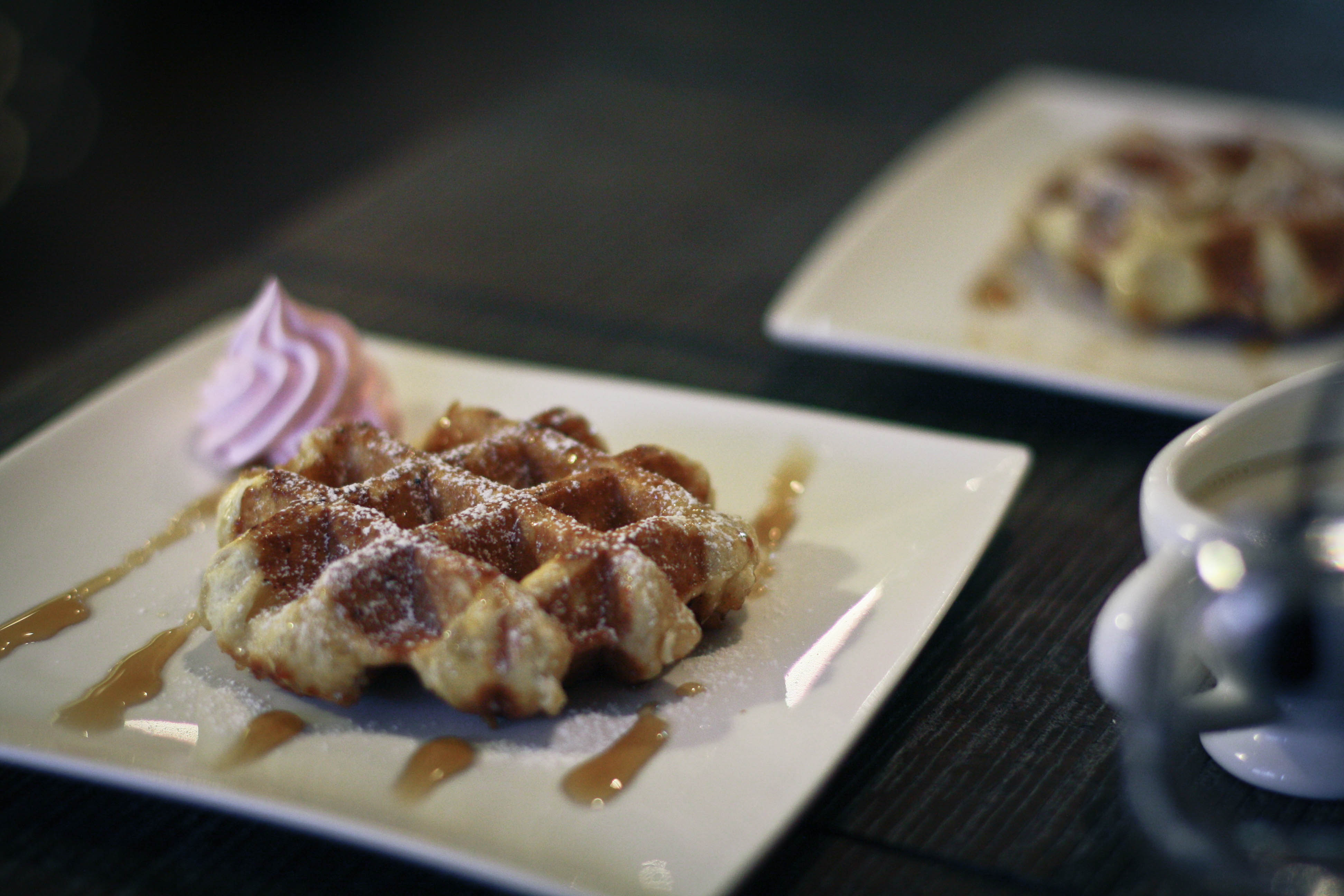 Today’s theme is WAFFLES (and tea).