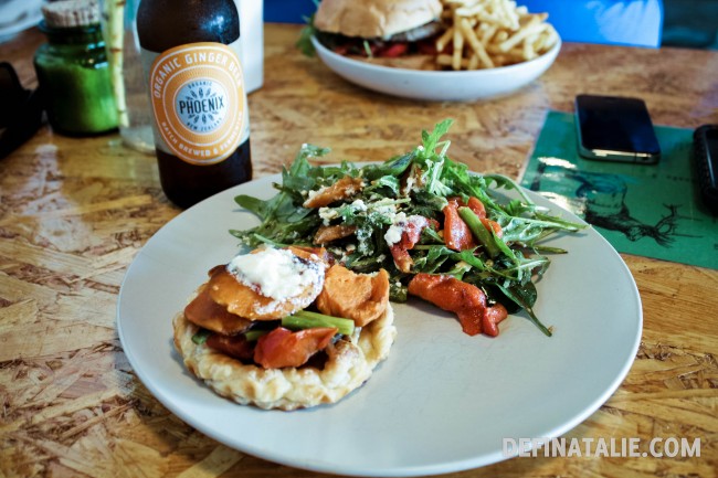 Vege tart and salad
