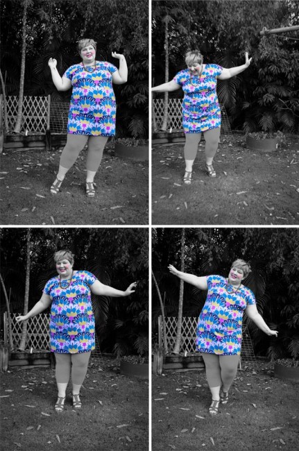 Obnoxious dress collaged